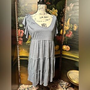 Max Studio blue summer dress sz L (D2)